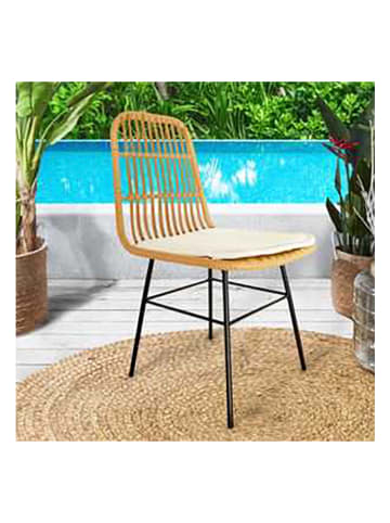 Ethnical Life 2er-Set: Gartenstühle "Surabaya" in Hellbraun - (B)44 x (H)86 x (T)56 cm