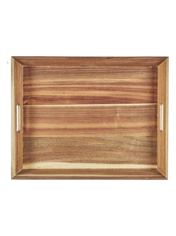 Ethnical Life Tablett in Natur - (L)42 x (B)33 cm