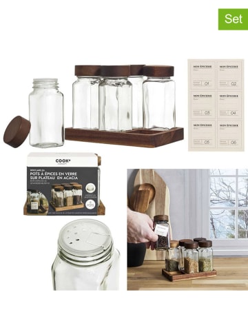 COOK CONCEPT 7-częściowy zestaw przyprawników w kolorze srebrnym