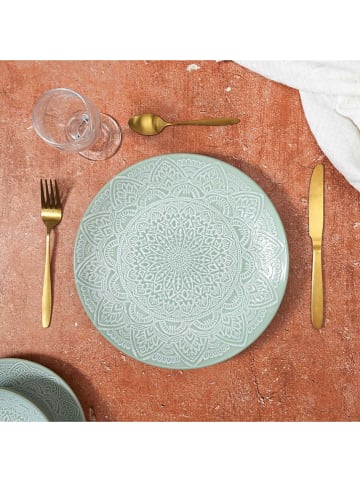 Ethnical Life Talerze obiadowe (6 szt.) "Sahara" w kolorze zielonym - Ø 27 cm