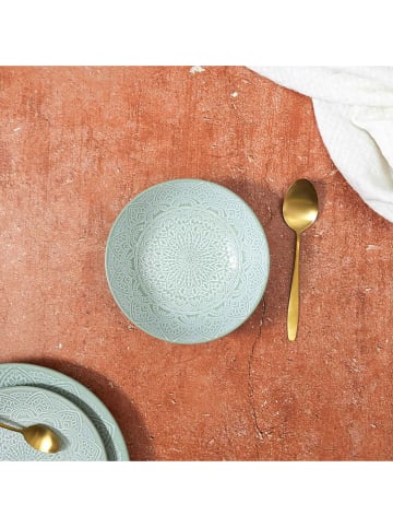 Ethnical Life 6er-Set: Suppenteller ''Sahara'' in Grün - Ø 18,5 cm