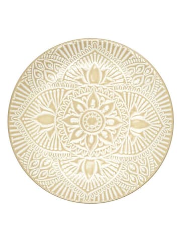 Ethnical Life 6-delige set: ontbijtborden "Sahara" beige - Ø 19,5 cm