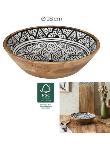 Ethnical Life Kom bruin/wit/zwart - Ø 28 cm