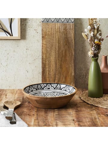 Ethnical Life Miska w kolorze brązowo-biało-czarnym - Ø 28 cm