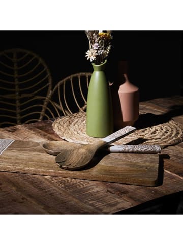 Ethnical Life 2tlg. Set: Salatbesteck in Braun/ Beige - (L)30 cm