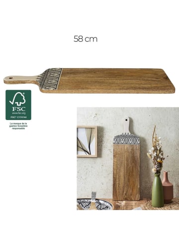 Ethnical Life Deska w kolorze brązowo-beżowo-czarnym do krojenia - 58 x 19 cm