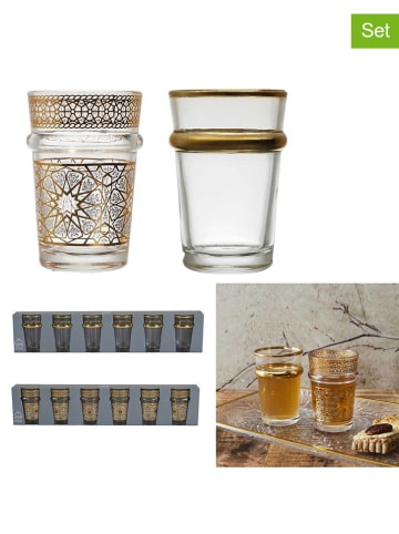 Ethnical Life Szklanki (6 szt.) w kolorze złotym - 130 ml (produkt niespodzianka)
