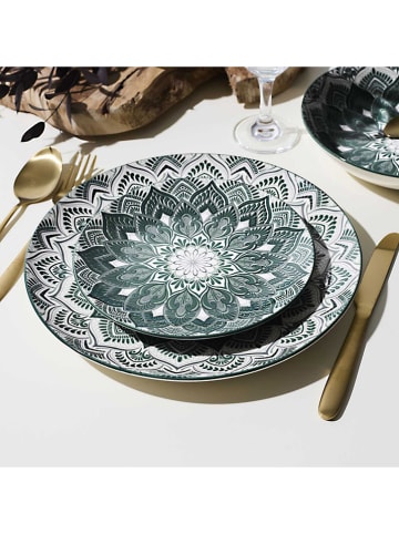 Ethnical Life 12-delig tafelservies "Mandala" groen