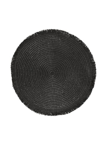 Ethnical Life 6er-Set: Tischsets in Schwarz - Ø 38 cm