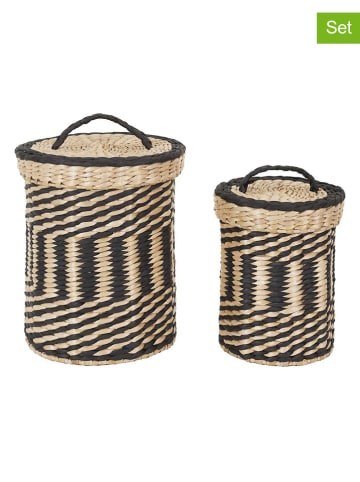Ethnical Life 2er-Set: Körbe in Beige/ Schwarz