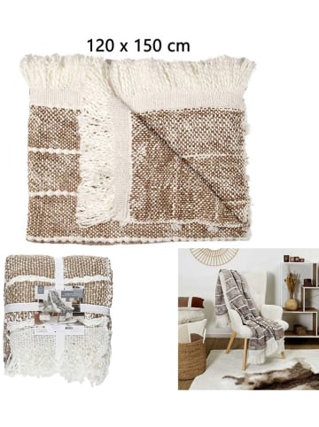 Ethnical Life Plaid lichtbruin - (L)150 x (B)120 cm