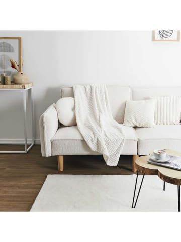 The Home Deco Kids Koc w kolorze kremowym - 150 x 120 cm