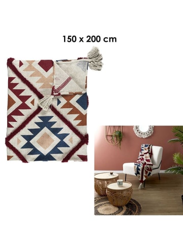 Ethnical Life Plaid in Creme/ Bunt - (L)200 x (B)150 cm