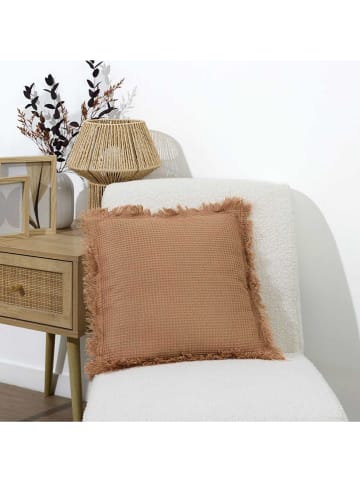 Garden Spirit Poduszka "Gaufre" w kolorze musztardowym - 40 x 40 cm