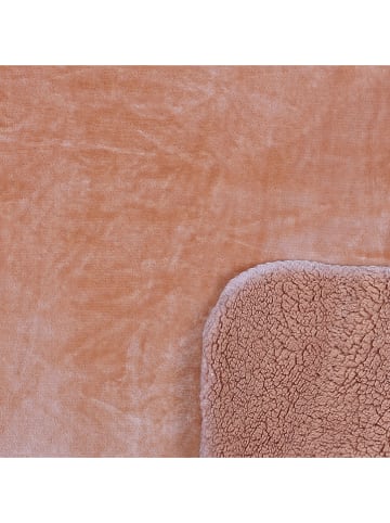 Ethnical Life Flanelowy pled w kolorze jasnoróżowym - 200 x 140 cm