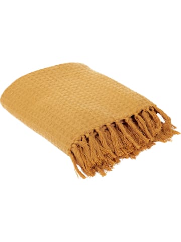 THE HOME DECO FACTORY Pled w kolorze musztardowym - 250 x 170 cm