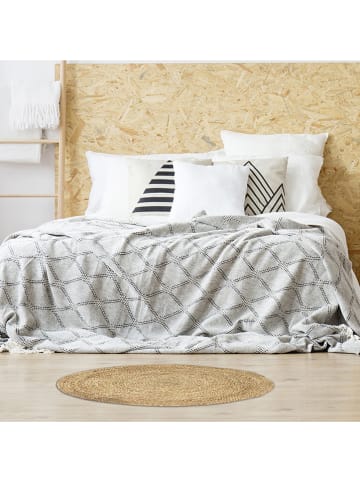 THE HOME DECO FACTORY Jute tapijt beige - Ø 80 cm