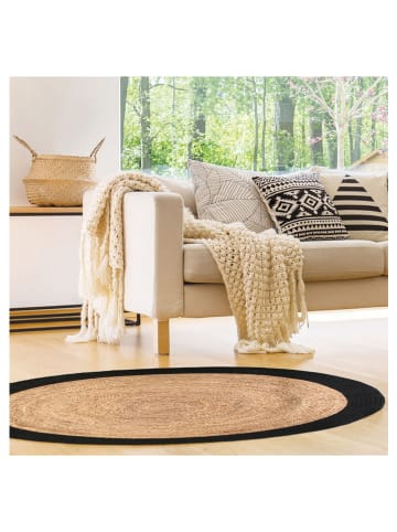 THE HOME DECO FACTORY Dywan w kolorze jasnobrązowym z  juty - Ø 120 cm