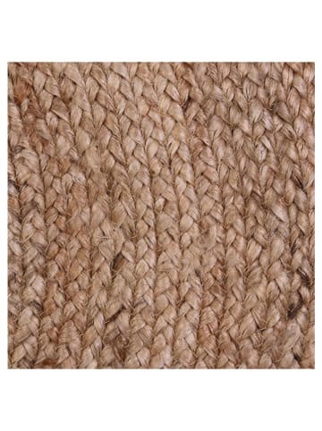 THE HOME DECO FACTORY Jute-Teppich in Hellbraun - Ø 120 cm