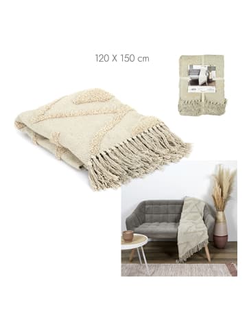 Ethnical Life Plaid taupe - (L)150 x (B)120 cm