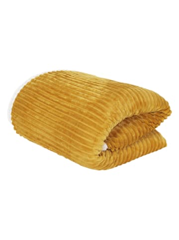 HYGGE Überwurf in Gelb/ Weiß - (L)220 x (B)180 cm