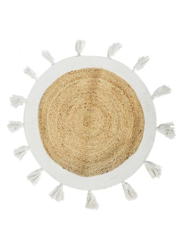 Ethnical Life Dywan w kolorze beżowym z juty - Ø 80 cm