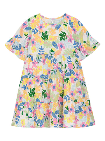 Danamade Jurk "Dyade" groen/lichtroze/blauw