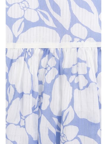 Danamade Jurk wit/lichtblauw