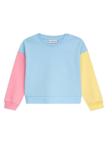 Danamade Sweatshirt "Rune" lichtblauw/geel/lichtroze