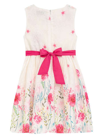 Danamade Sukienka "Dualani" w kolorze kremowo-różowym