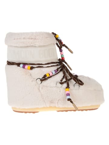 Moon Boot Winterboots "Icon Low Faux Fur Beads" crème