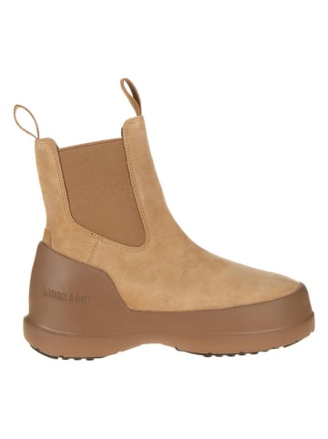 Moon Boot Leren boots "Luna Chelsea Suede" lichtblauw