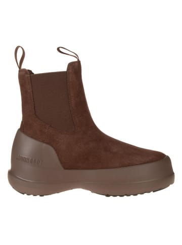 Moon Boot Leren boots "Luna Chelsea Suede" lichtbruin