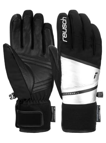 Reusch Rękawiczki funkcyjne "Tessa" w kolorze czarno-srebrnym