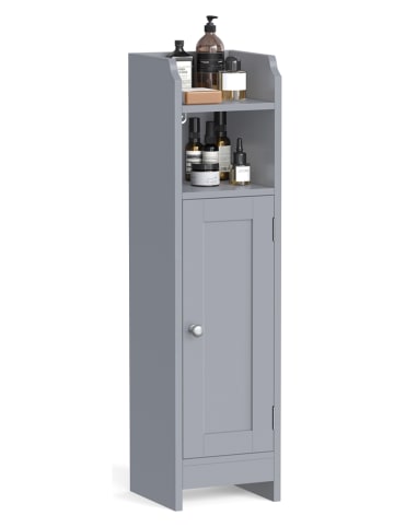VASAGLE Badezimmerschrank in Grau - (B)18 x (H)80 x (T)20 cm