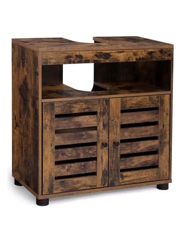 Songmics Wastafelonderkast bruin - (B)60 x (H)63 x (D)30 cm