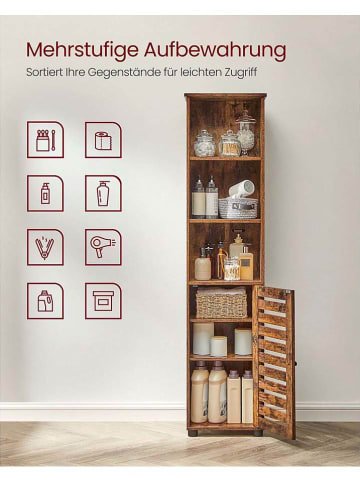 Songmics Badkamerkast bruin - (B)40 x (H)167 x (D)30 cm