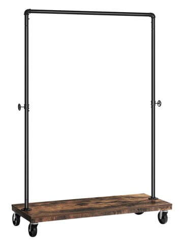 Songmics Kledingrek bruin/zwart - (B)104,5 x (H)162 x (D)40 cm