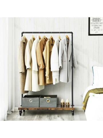 Songmics Kleiderständer in Braun/ Schwarz - (B)104,5 x (H)162 x (T)40 cm