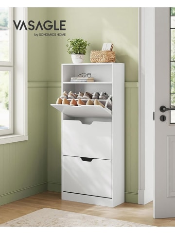 Songmics Schoenenkast wit - (B)60 x (H)139 x (D)24 cm