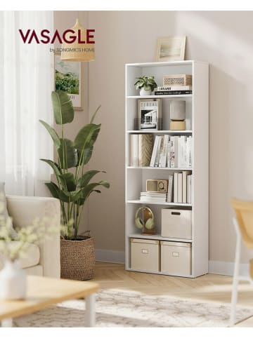 Songmics Regał w kolorze białym na książki - 60 x 178,5 x 24 cm