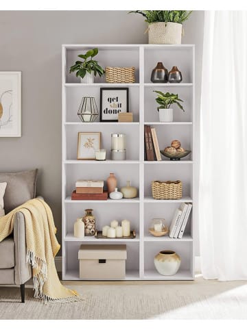 Songmics Boekenkast wit - (B)60 x (H)178,5 x (D)24 cm