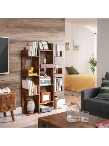 Songmics Boekenkast bruin - (B)86 x (H)140 x (D)25 cm