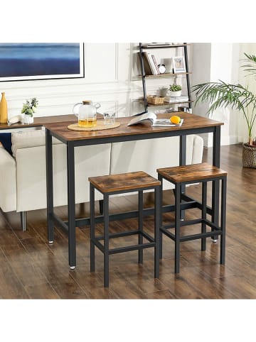 Songmics 3-częściowy zestaw w kolorze brązowo-czarnym