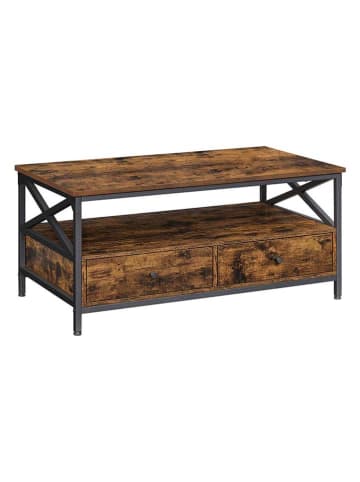 Songmics Salontafel zwart/bruin - (B)100 x (H)45 x (D)55 cm