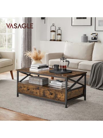 Songmics Salontafel zwart/bruin - (B)100 x (H)45 x (D)55 cm