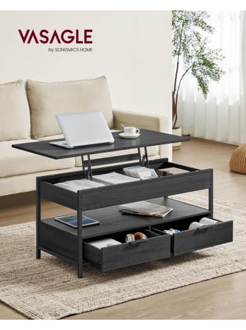 VASAGLE Ława w kolorze czarnym - 100 x 63 x 50 cm