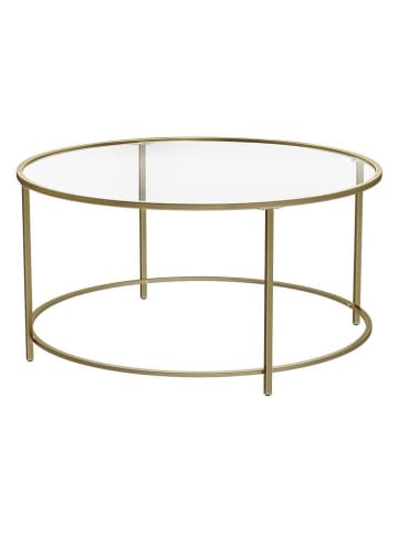 Songmics Salontafel goudkleurig - (H)45,5 x Ø 84 cm