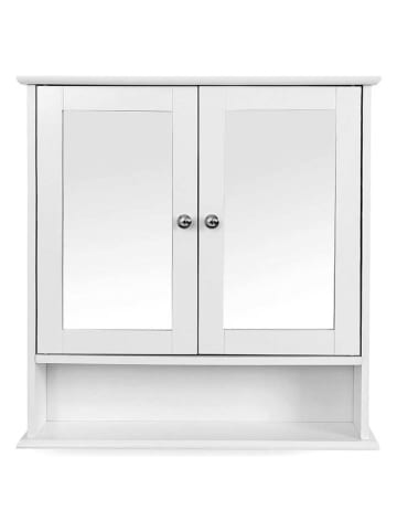 Songmics Badschrank in Weiß - (B)56 x (H)58 x (T)13 cm