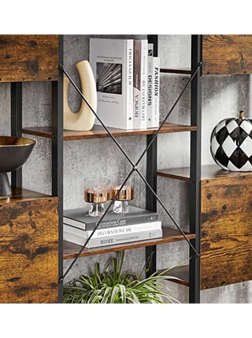 Songmics Standregal in Schwarz/ Braun - (B)158 x (H)166 x (T)24 cm